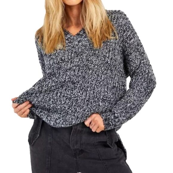 LINE The Label Tie Dye 💯 % Cotton Gray Rib Knit Sweater Size S - Picture 11 of 11